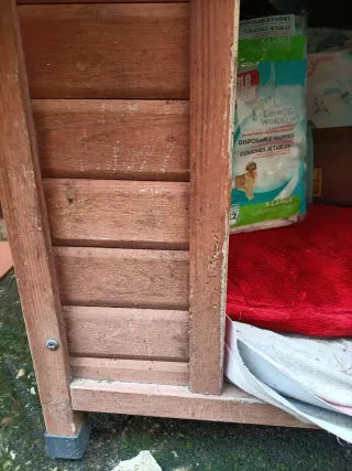 Caseta perro grande madera y tela asfáltica