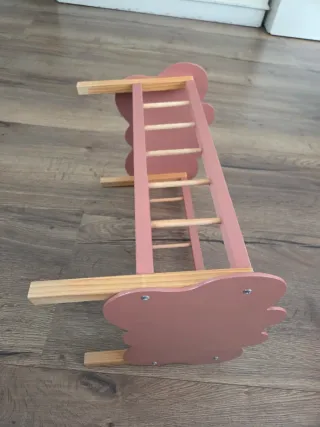 Cuna de juguete para bebé rosa