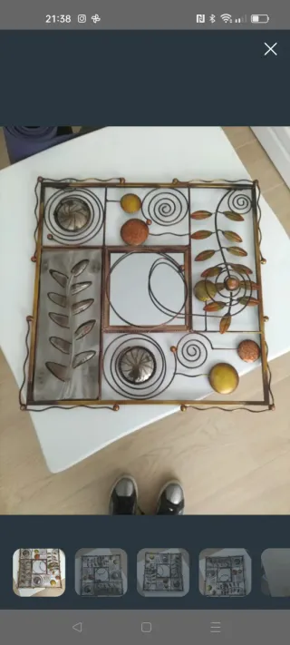 Cuadro Decorativo Metálico y Cristal