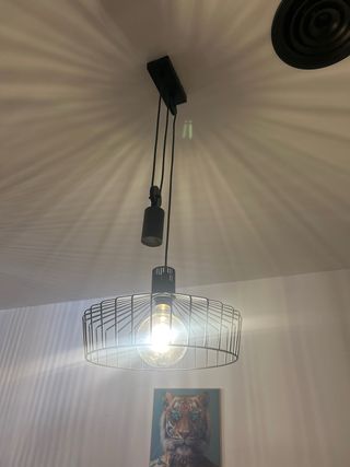 Lámpara Colgante Negra Estilo Industrial regulable