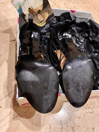 Sandalias Dulceida Tacón Negro Talla 38