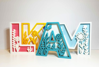 Letras decorativas personalizadas