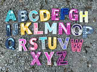 Letras decorativas personalizadas