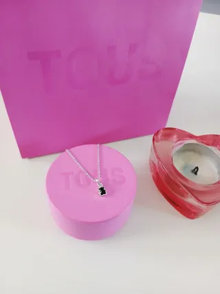 Collar Tous Oso Negro Plata