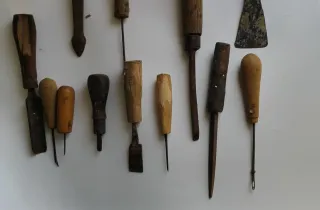 Lote Herramientas Antiguas Madera Metal