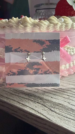 Pendientes estrella plata