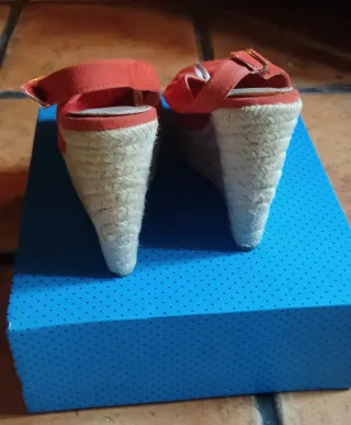 Sandalias Plataforma Rojas Talla 39