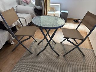 Conjunto mesa y sillas balcón/terraza