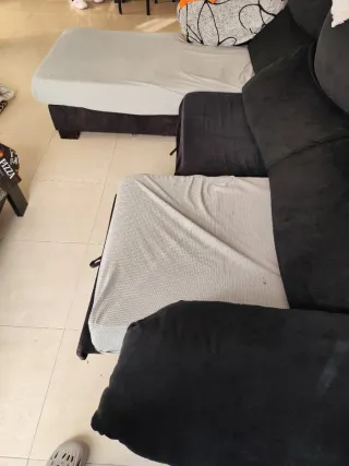 Sofá Chaise Longue Negro