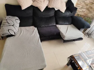 Sofá Chaise Longue Negro
