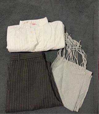 Conjunto Traje Fallero Gris y Blanco