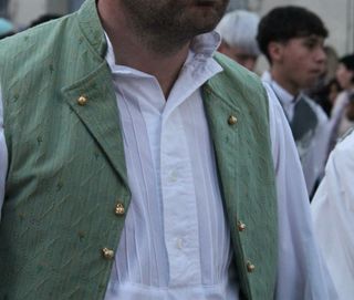 Conjunto Traje Fallero Gris y Blanco