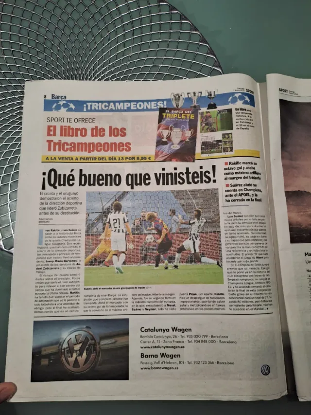 Periodico Barça campeón de Europa Berlín 2015 fcb