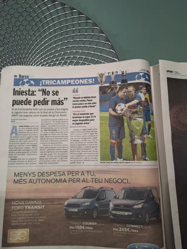 Periodico Barça campeón de Europa Berlín 2015 fcb