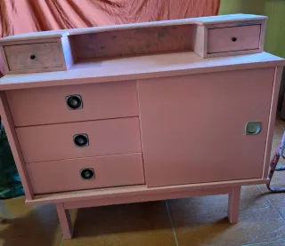 Aparador Cómoda Madera Rosa
