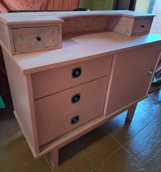 Aparador Cómoda Madera Rosa
