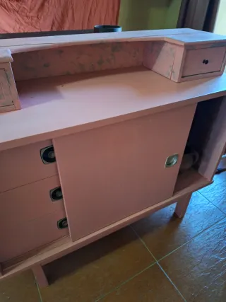 Aparador Cómoda Madera Rosa