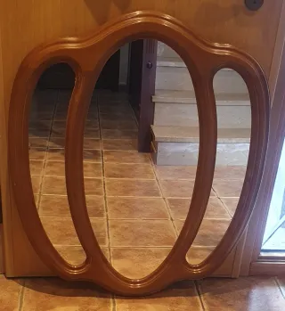 Espejo madera vintage 3 cristales