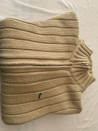 Chaqueta de punto Lacoste beige