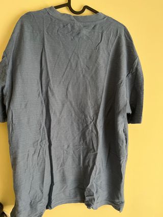 Camiseta azul de manga corta 100% algodón