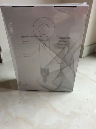 Asciugacapelli senza pale grigio/rosa