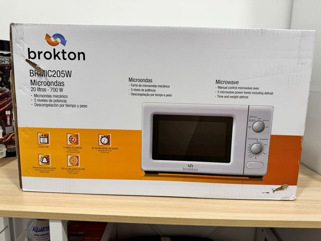 Microondas Brokton 20L 700W Blanco