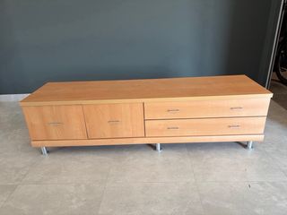 2 Muebles TV madera y cristal