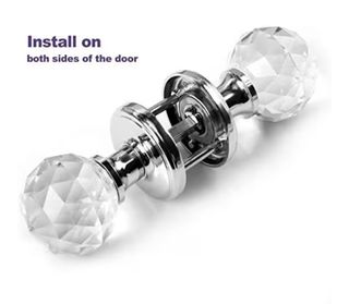 Set 2 Maniglie Pomello in vetro