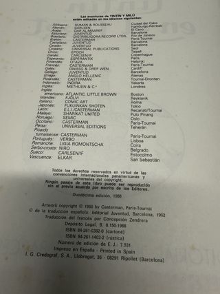 Las aventuras de tintin, Tintin en el tibet - Comic