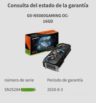 Gigabyte RTX 5080 Gaming OC 16G