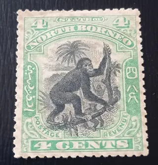 SELLOS NORTE BORNEO FAUNA ANTIGUOS