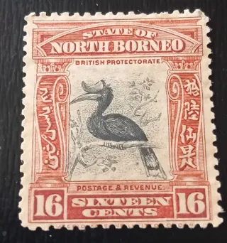 SELLOS NORTE BORNEO FAUNA ANTIGUOS