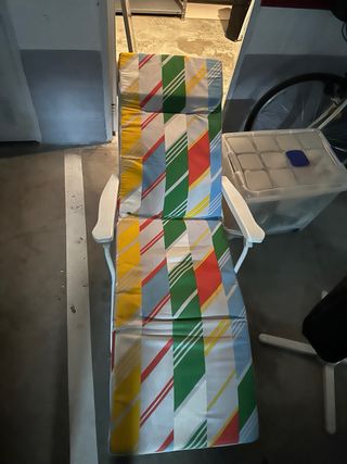 Silla de playa reclinable multicolor