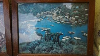 3 Cuadros Vintage Paisajes Italia 36x29cm