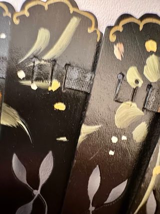 Abanico madera pintado a mano