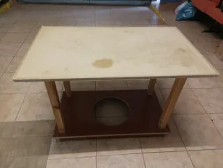 Mesa camilla madera beige y marrón