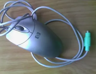 Ratón HP Plata con Conector Verde