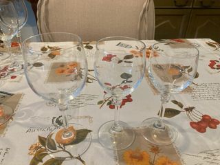 Juego Vajilla y Copas Porcelana Blanca