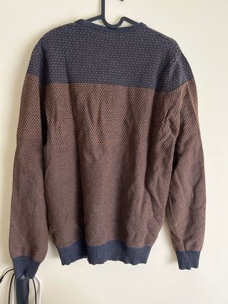 Jersey LEFTMAN Algodón 100% Marrón/Azul oscuro