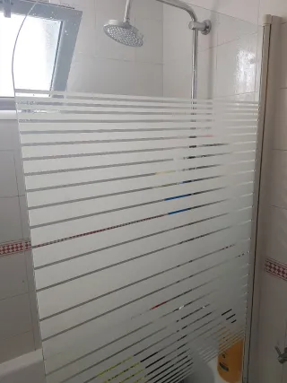 Mampara de ducha cristal y metal