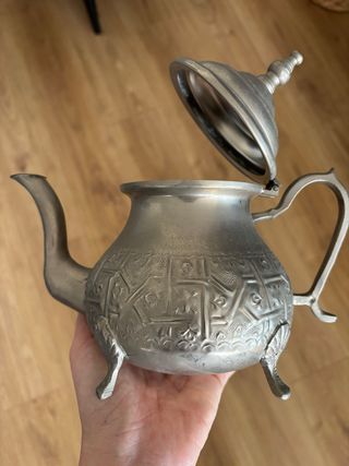 Tetera Marroquí + 4 Vasos Cristal