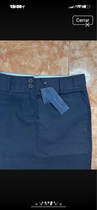 Falda Tommy Hilfiger Talla XS Negra