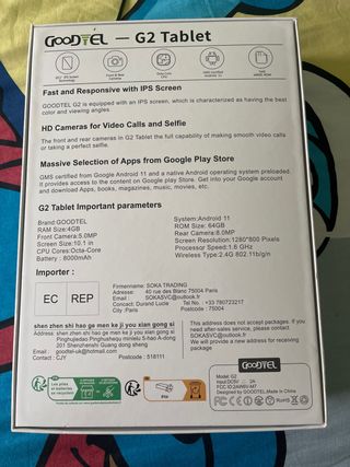 Tablet Goodtel  g2 con teclado y ratón