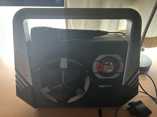 Altavoz Karaoke GO))) ROCK Portátil Negro/Plata