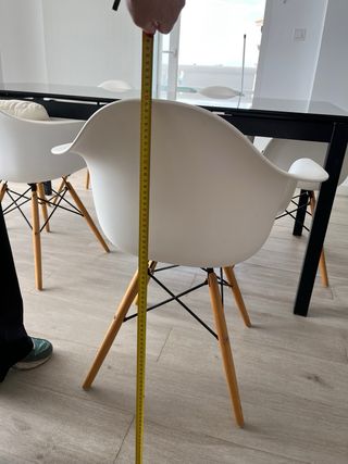 Mesa cristal y 6 sillas comedor