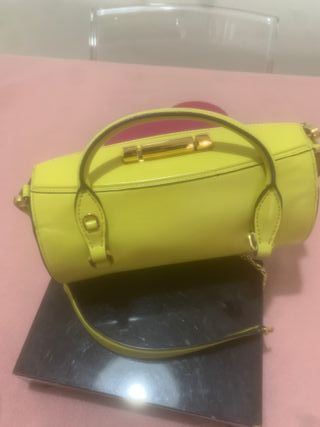 Borsa Prada Sybille Pelle Rara Verde Giallo