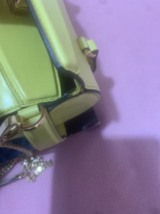 Borsa Prada Sybille Pelle Rara Verde Giallo