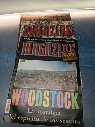 3 revistas, Magazine, woodstock y mas , el mundo magazine 1989