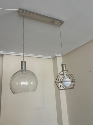 Lámpara de techo doble diseño geométrico