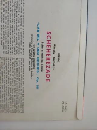 Vinilo Scheherazade Rimsky-Korsakov Op. 35